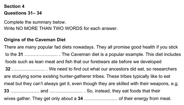 ielts listening sentence/summary Sentence Completion Questions in IELTS Listening