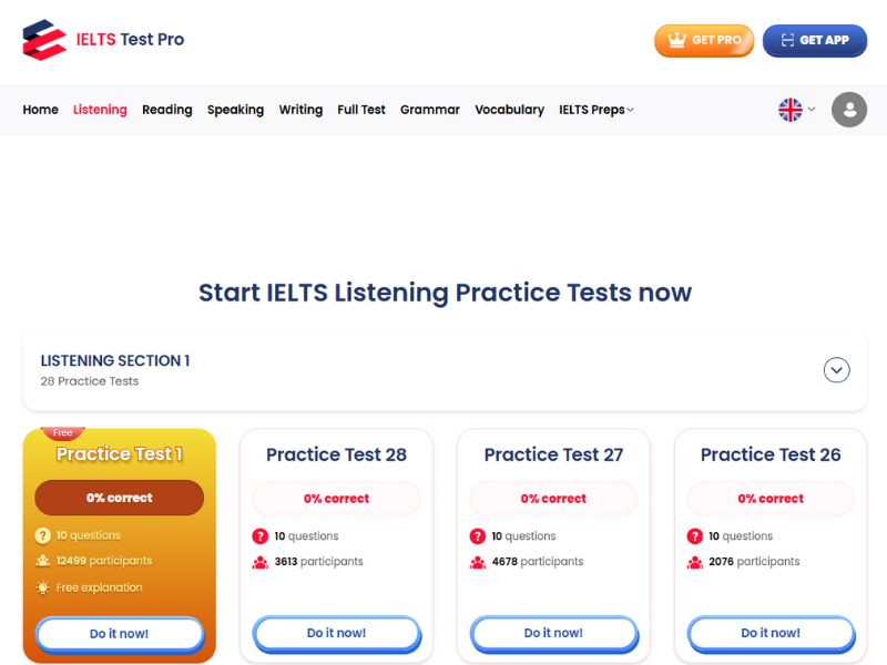 Engage with authentic IELTS listening materials