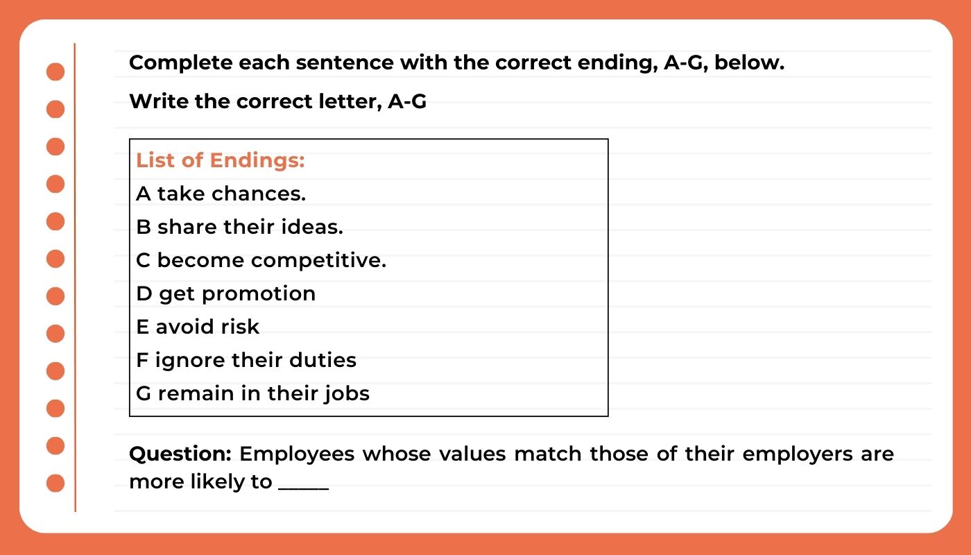 Matching Sentence Endings