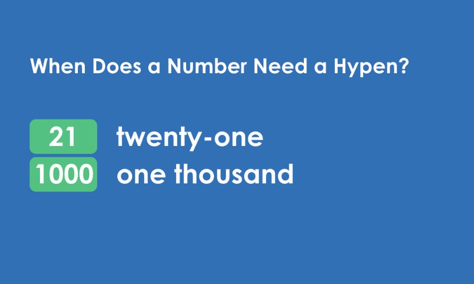 Hyphens usually apply to compound words, not how to write numbers in IELTS Listening.