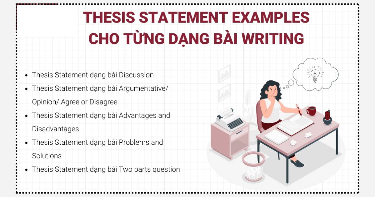 Cách viết Thesis statement cho từng dạng đề IELTS Writing Task 2