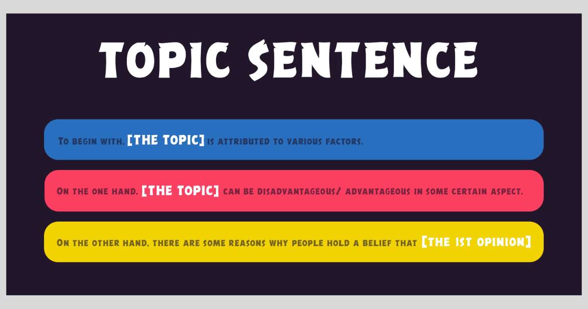 Topic Sentence Là Gì?
