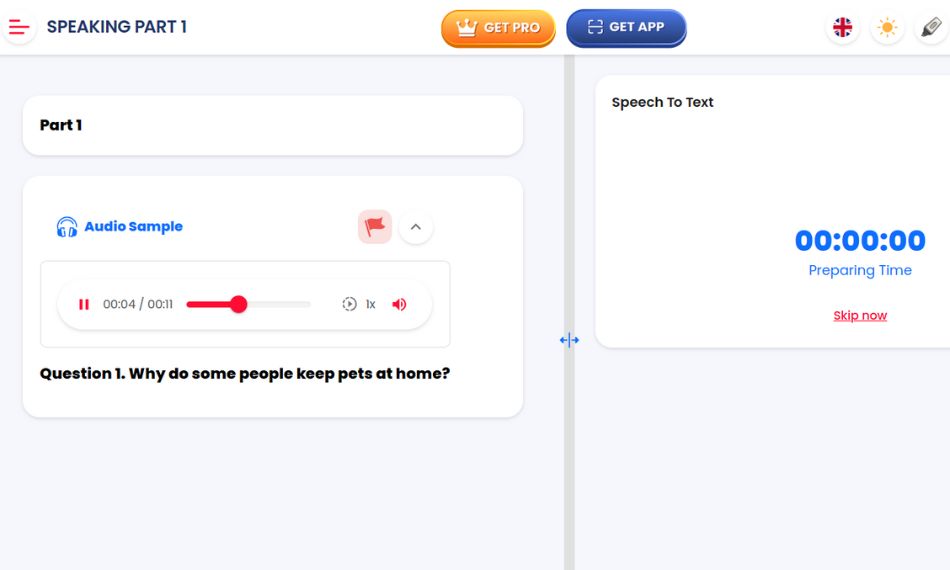 IELTS Speaking AI hỗ trợ nghiên cứu mẫu câu hỏi và tips hiệu quả.