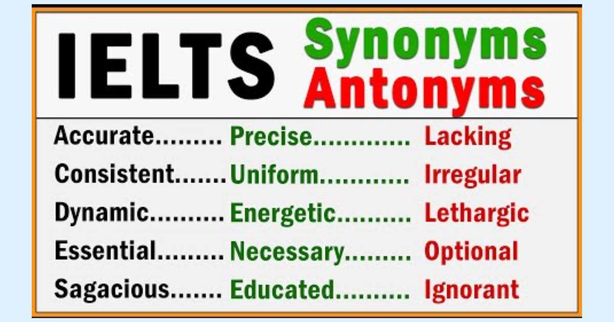 Definition of Synonym and Antonym