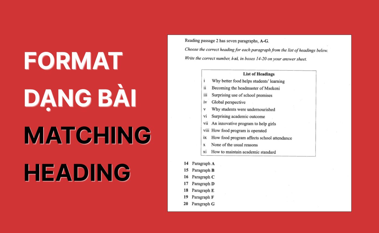 matching heading là gì