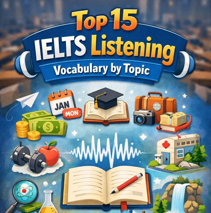top 15 ielts listening vocabulary by topics