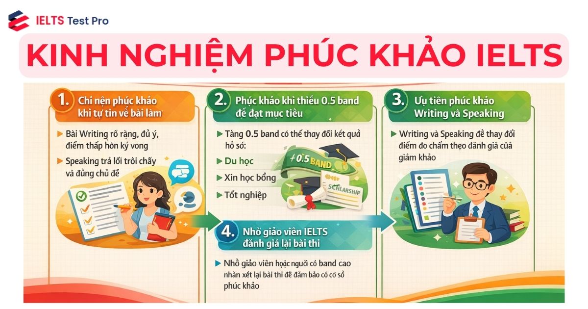 Kinh nghiệm phúc khảo IELTS thành công