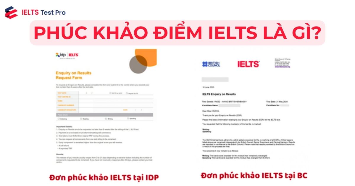 Phúc khảo điểm IELTS là gì?
