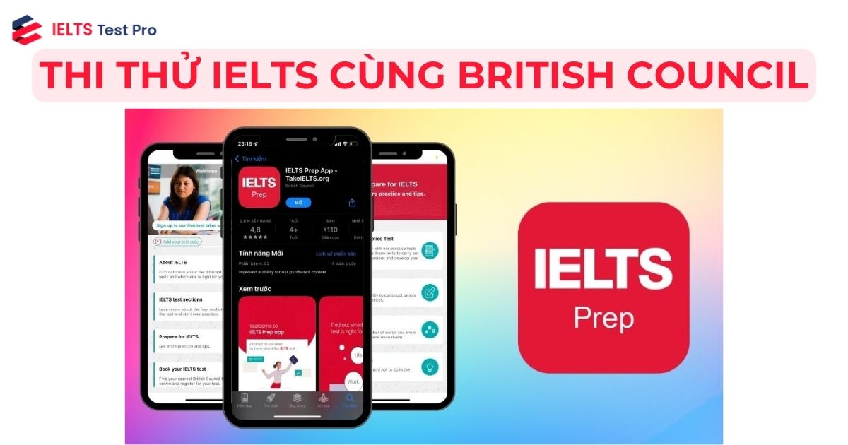 Thi thử IELTS Online miễn phí - IELTS Prep App