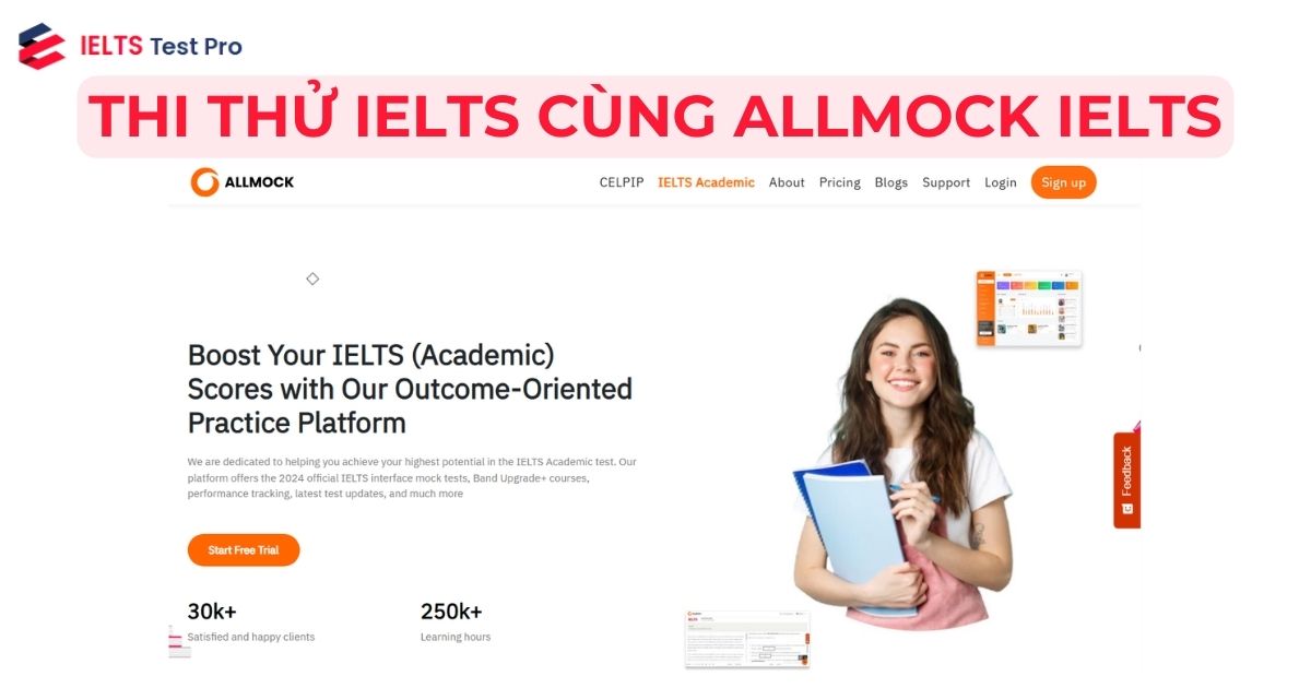 Thi thử IELTS Online miễn phí - Allmock