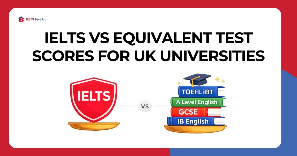 IELTS for UK universities and equivalent English test scores