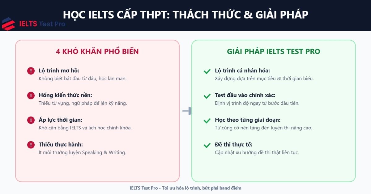 Khó khăn phổ biến khi học IELTS ở cấp THPT